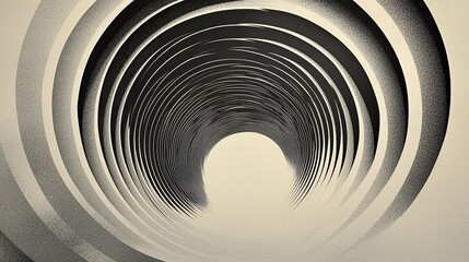 Obraz premium Dynamic wave-like arcs arranged in concentric formations