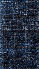 Close-up texture of blue denim fabric with detailed weave and stitching
