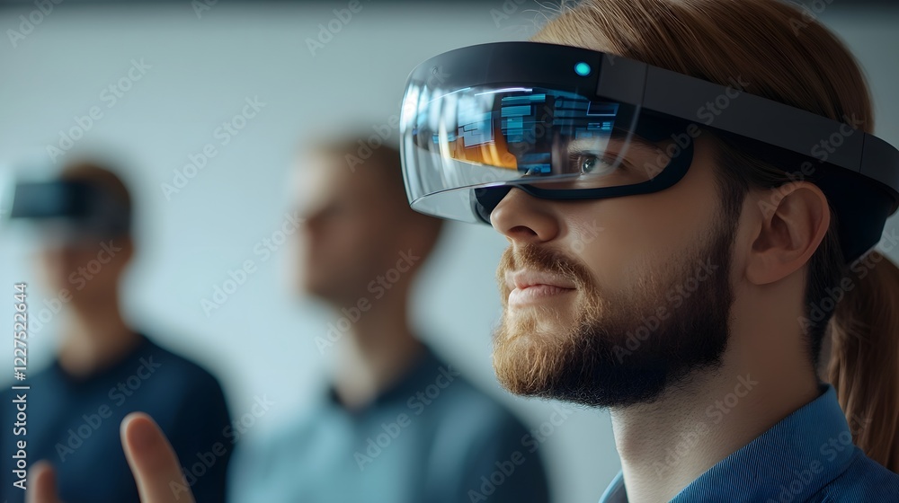 Poster augmented reality prototype presentation in modern office setting