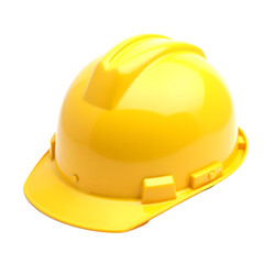 Fototapeta premium Yellow safety hard on hat isolated on transparent background