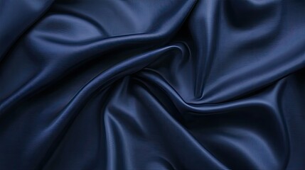 Fototapeta premium Deep navy-blue leather texture with a rich, smooth surface and subtle grain details, no objects