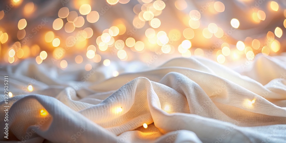 Poster abstract white canvas background with bokeh lights - soft focus studio shot