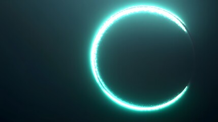 Fototapeta premium Glowing Crescent Moon-Inspired Cosmic Digital Art with Neon Gradient Atmosphere