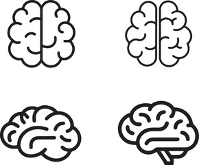 Abstract Human Brain Vector Designs for Technology and Mind Themes