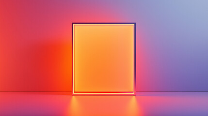 Sleek frame with text placeholder on pastel gradient background, modern design