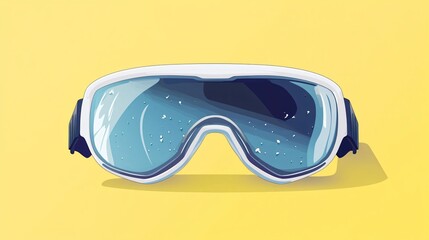 Professional Snow Glasses Sport Equipment Vector Illustration for Sporting Activities