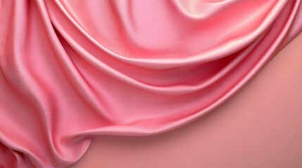 Obraz premium Smooth Satin Fabric Backdrop with Elegant Flowing Gradient for Promotional Banner