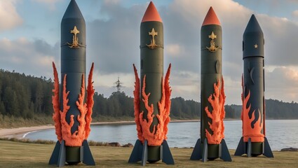 Ground insights missile launch demonstration showcasing coastal military technology