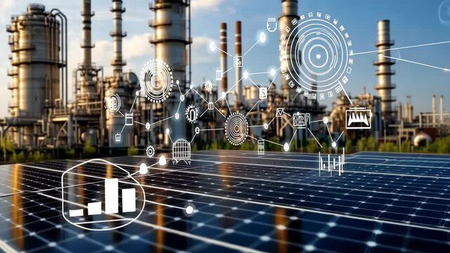 Discover how solar energy technology is integrated into industrial processes at a contemporary power facility