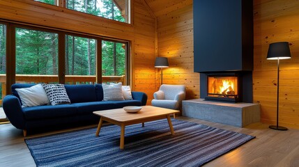 Fototapeta premium Modern Harmony Blending Natural Elements into Aesthetic Spaces for a Sustainable Lifestyle
