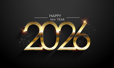 Happy New Year 2026 Greeting Card
