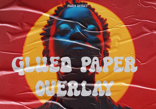 Glued Paper Overlay Photo Effect