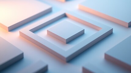 Layered concentric squares