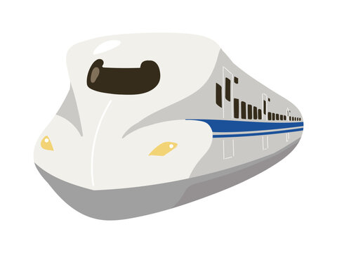 やや正面向きの斜めから見た新幹線N700系