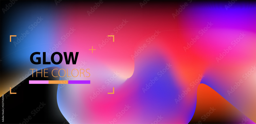 Leinwandbilder minimal defocused aura style background with soft blurred colors. vector illustration for presentati