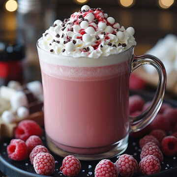 cup of coffee with cream and mashmellow