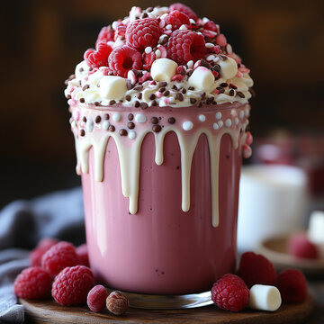 cup of coffee with cream and mashmellow