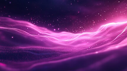Futuristic digital art Neon pink to deep purple wave
