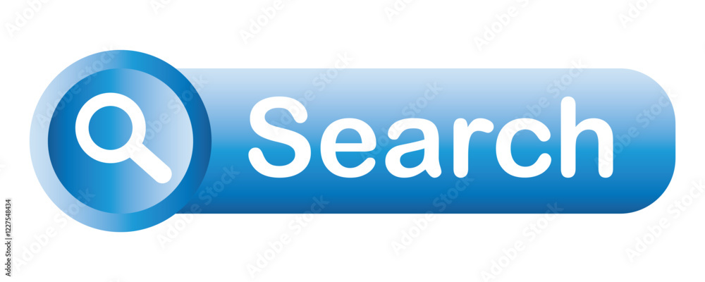 Poster search button icon. search bar icon, vector for mobile app, website and ui design. 3d search button 