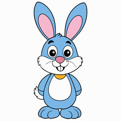 Easter Bunny, Cute Easter Bunny Holding Egg , Cartoon Rabbit Clipart
