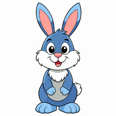 Easter Bunny, Cute Easter Bunny Holding Egg , Cartoon Rabbit Clipart