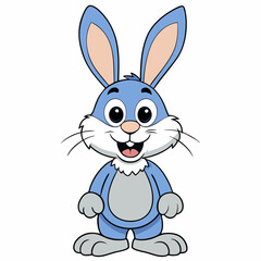 Easter Bunny, Cute Easter Bunny Holding Egg , Cartoon Rabbit Clipart