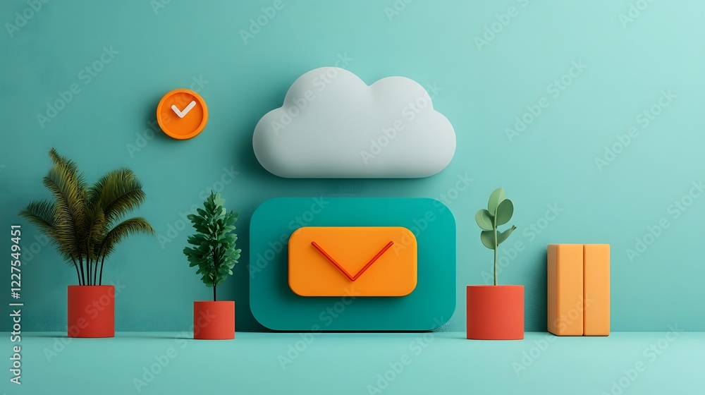 Aufkleber automated asset tracking icons in a cloud-based network for modern business management solutions