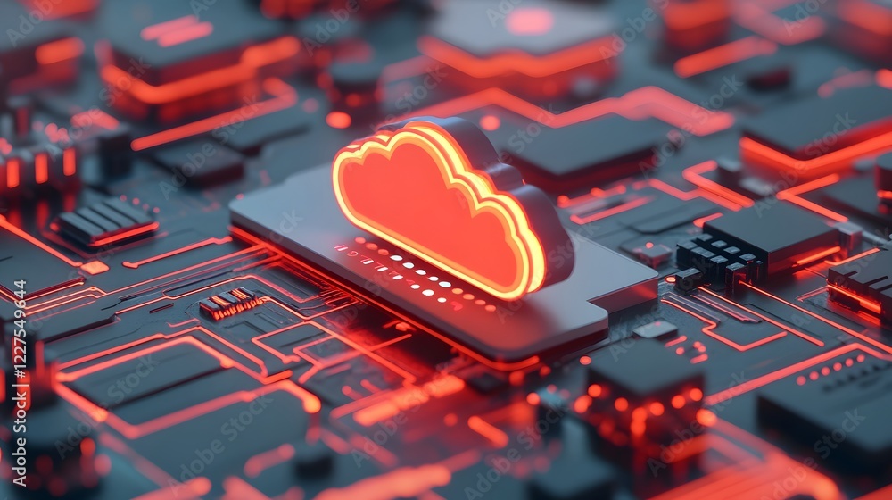 Aufkleber automated asset tracking icons in cloud network for modern digital management