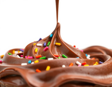 Crema de chocolate con chispitas de colores
