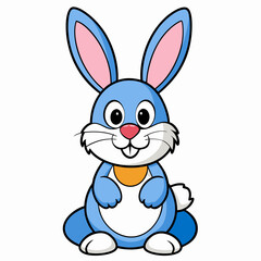 Easter Bunny, Cute Easter Bunny Holding Egg , Cartoon Rabbit Clipart