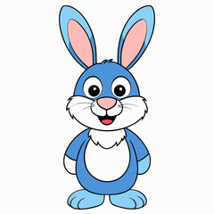 Easter Bunny, Cute Easter Bunny Holding Egg , Cartoon Rabbit Clipart