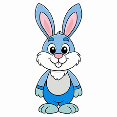 Easter Bunny, Cute Easter Bunny Holding Egg , Cartoon Rabbit Clipart