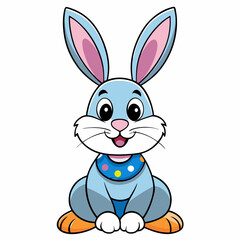 Easter Bunny, Cute Easter Bunny Holding Egg , Cartoon Rabbit Clipart