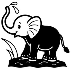elephant with a flower