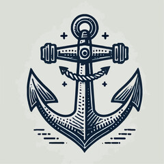 anchor on a black