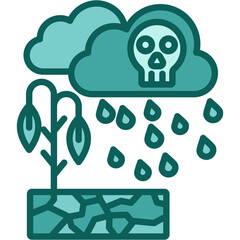 Acid Rain solid icon