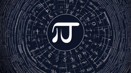 Obraz premium Pi Day, Math Lovers, Pi Background, Typography Art, Math Art, Foreign Typography, Pi Day Design, Mathematical Art, Geek Chic, Pi Symbol, Infinite Pi, Number Art, Pi Equation, Math Wallpaper, Pi Aesthe