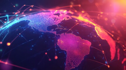logistics network flat design front view global trade animation Split-complementary color scheme.