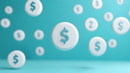 Floating Dollar Sign Symbols in Financial Discount Model
