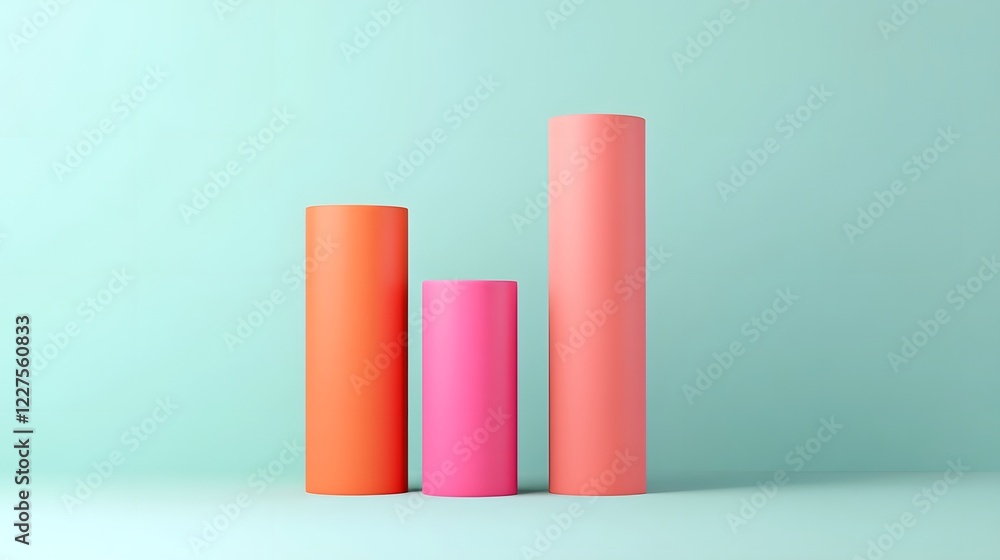 Aufkleber performance chart with dividend-related projections 3d