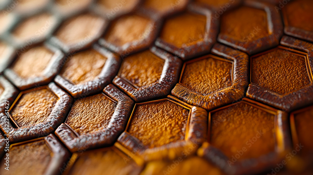 Aufkleber honeycomb texture with intricate patterns showcasing warmth and complexity in design