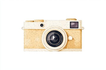 Fototapeta premium Vintage Retro Camera Illustration with Flat Design Elements for Photography Lovers