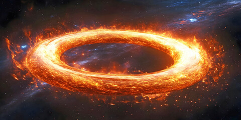 abstract background with glowing circle, ai generated	
