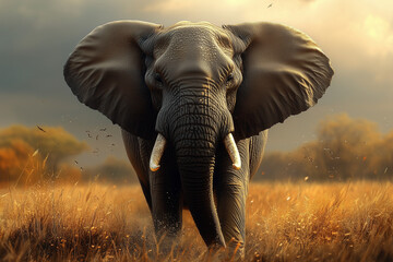 Obraz premium Elephant in a Safari