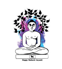 Mahavir Jayanti Celebration Background the birth of Mahaveer.