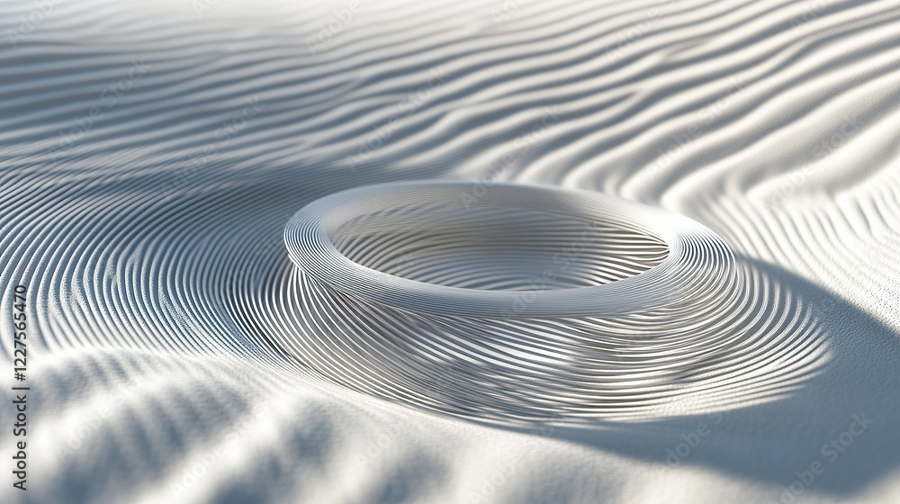 Aufkleber rings within rings of thin minimalist lines creating an abstract ripple effect
