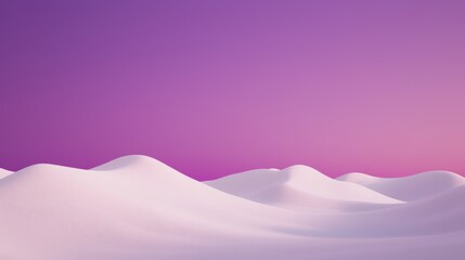 Surreal glowing desert with crystalline sand dunes and vibrant purple skies magical 3D landscape with dreamlike elements