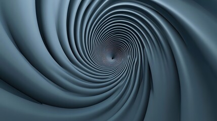 Obraz premium Simplistic linear spirals stretching radially outward to create visually balanced abstract motion on a blue-gray neutral backdrop