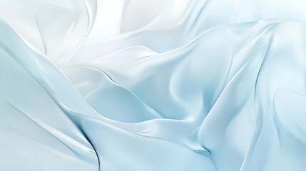 Obraz premium Soft blue silk fabric draping elegantly, creating a serene and calming visual effect.