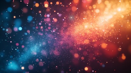 Fototapeta premium A stunning display of colorful fireworks exploding in the night sky, illuminating the dark background with vibrant reds, blues, and greens, capturing the excitement and beauty of a celebration.